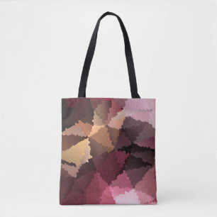 Mosaik in braun-rosa und gelben Farben Tasche