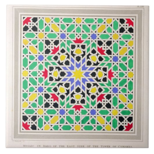 Mosaik in den Sockelen der Ostseite des Turms O Fliese (Vorderseite)