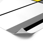 Mosaik in gelber, grauer und schwarzer geometrisch poster (Ecke)