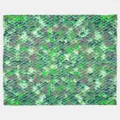Mosaik in grünlichen Dreiecken mit Gradiententönen Fleecedecke (Vorderseite (Horizontal))