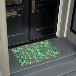 Mosaik in grünlichen Dreiecken mit Gradiententönen Fußmatte