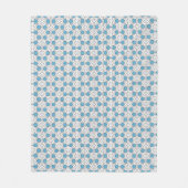 Mosaik in Weiß und Blau Fleecedecke (Vorderseite)