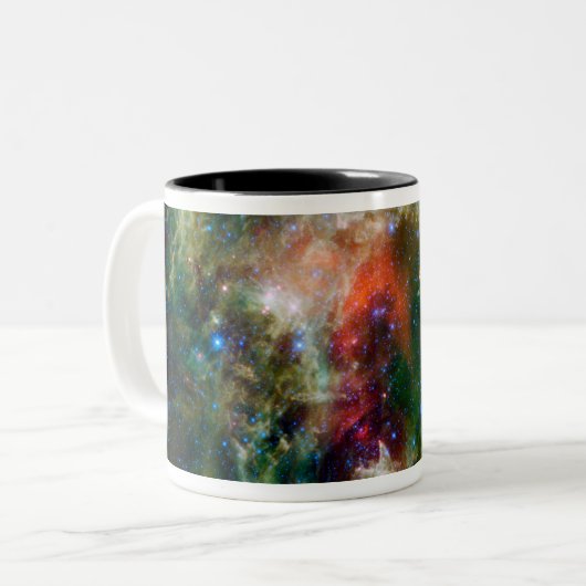 Mosaik ist der Soul-Nebel Zweifarbige Tasse (Vorderseite Links)