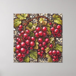 Mosaik-Johannisbeere mit natürlichen künstlerische Leinwanddruck