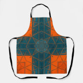 Mosaik Kaleidoscope Square Orange und Blau Schürze (Vorderseite)