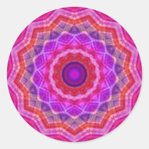 Mosaik-Kaleidoskop-Aufkleber Runder Aufkleber