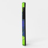 Mosaik Kaleidoskop Blume Blau und Grün Case-Mate iPhone Hülle (Hinten/Links)