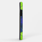 Mosaik Kaleidoskop Blume Blau und Grün Case-Mate iPhone Hülle (Hinten/Rechts)