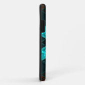 Mosaik Kaleidoskop Blume Blau und Rot Case-Mate iPhone Hülle (Hinten/Rechts)