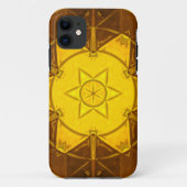 Mosaik Kaleidoskop Blume Gelb Case-Mate iPhone Hülle (Rückseite)