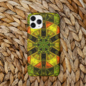 Mosaik Kaleidoskop Blume Gelb Grün und Orange Case-Mate iPhone Hülle
