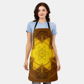 Mosaik Kaleidoskop Blume Gelb Schürze (Getragen)