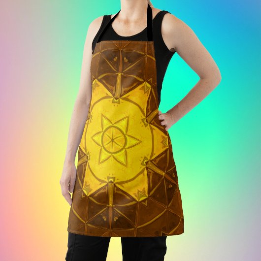 Mosaik Kaleidoskop Blume Gelb Schürze