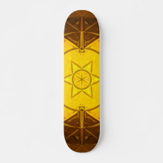 Mosaik Kaleidoskop Blume Gelb Skateboard