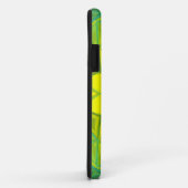 Mosaik Kaleidoskop Blume Gelb und Blau Case-Mate iPhone Hülle (Hinten/Rechts)