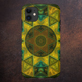 Mosaik Kaleidoskop Blume Gelb und Grün Case-Mate iPhone Hülle