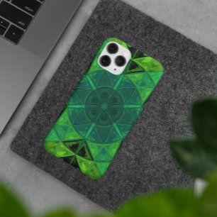 Mosaik Kaleidoskop Blume Green Case-Mate iPhone Hülle