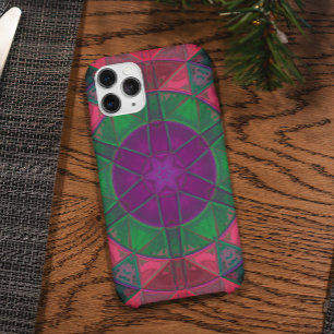 Mosaik Kaleidoskop Blume Lila grün und rosa Case-Mate iPhone Hülle