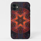 Mosaik Kaleidoskop Blume Lila Orange und Blau Case-Mate iPhone Hülle (Rückseite)