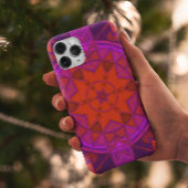 Mosaik Kaleidoskop Blume Lila Rosa und Rot Case-Mate iPhone Hülle