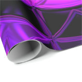 Mosaik Kaleidoskop Blume Lila und schwarz Geschenkpapier (Rolleneckpunkt)