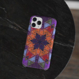 Mosaik Kaleidoskop Blume Orange Rot und Lila Case-Mate iPhone Hülle