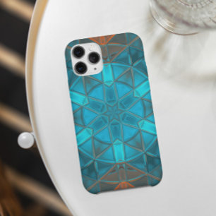 Mosaik Kaleidoskop Blume Orange und Blue Case-Mate iPhone Hülle