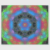 Mosaik Kaleidoskop Blume Rainbow Geschenkpapier (Flach)