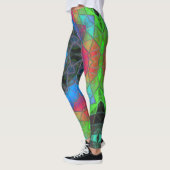 Mosaik Kaleidoskop Blume Rainbow Leggings (Links)