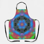 Mosaik Kaleidoskop Blume Rainbow Schürze (Vorderseite)