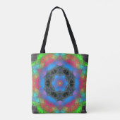 Mosaik Kaleidoskop Blume Rainbow Tasche (Rückseite)