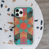 Mosaik Kaleidoskop Blume Rosa und Aquamarin Case-Mate iPhone Hülle