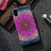 Mosaik Kaleidoskop Blume Rosa und Blau Case-Mate iPhone Hülle