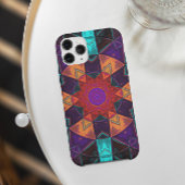 Mosaik Kaleidoskop Blume Rot Orange und Blau Case-Mate iPhone Hülle