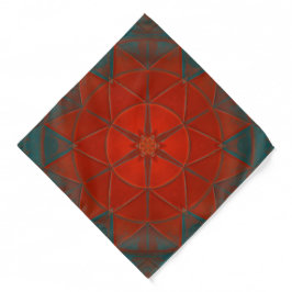 Mosaik Kaleidoskop Blume Rot und Blau Halstuch