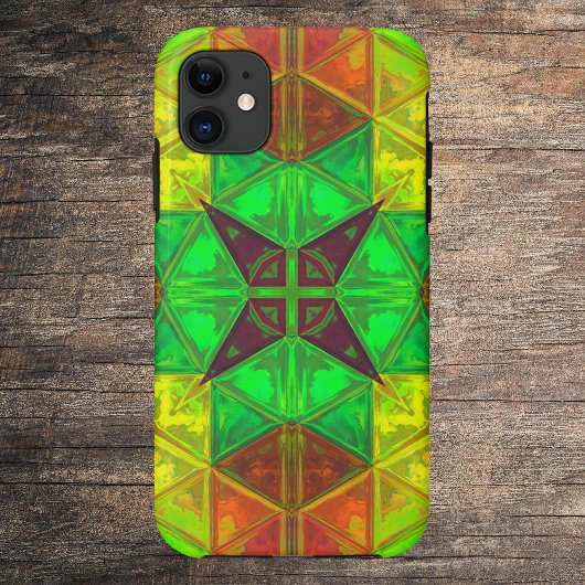 Mosaik Kaleidoskop Gelb und Orange Case-Mate iPhone Hülle