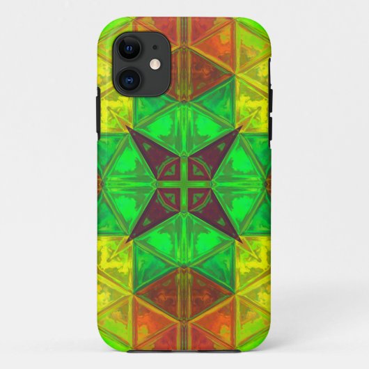 Mosaik Kaleidoskop Gelb und Orange Case-Mate iPhone Hülle (Rückseite)