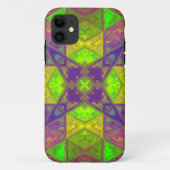 Mosaik Kaleidoskop Lila und gelb Case-Mate iPhone Hülle (Rückseite)