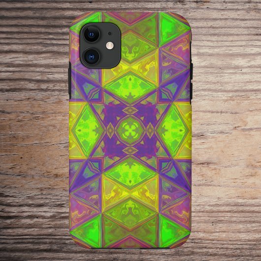 Mosaik Kaleidoskop Lila und gelb Case-Mate iPhone Hülle