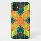 Mosaik Kaleidoskop Orange Gelb und Grün Case-Mate iPhone Hülle (Rückseite)