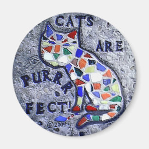 Mosaik-Katze Magnet
