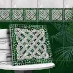 Mosaik keltischer Knoten - grüner Marmor und Perle Fliese<br><div class="desc">Mosaik keltischer Knoten - grüner Marmor und Perle</div>