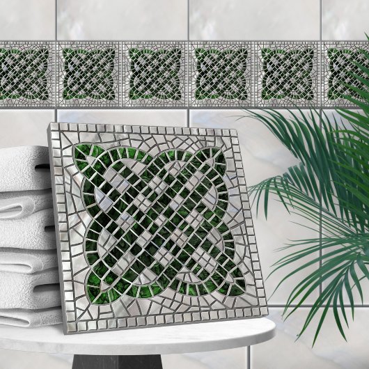 Mosaik keltischer Knoten - Muschel und Perle der A Fliese