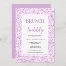 Mosaik Lila Brunch & Bubbly Einladung