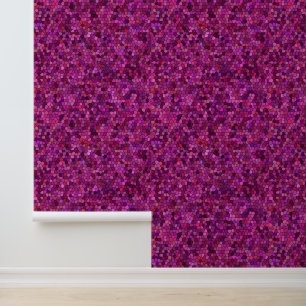 Mosaik Lila Pink Tapete