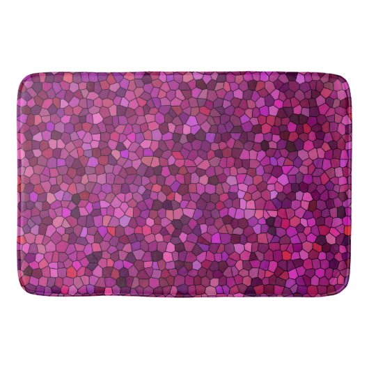 Mosaik Lila rosa Badematte (Vorderseite)