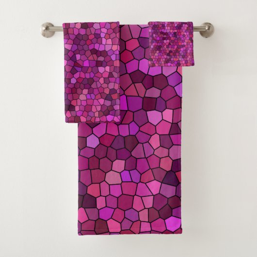 Mosaik Lila rosa Badhandtuch Set (Insitu)