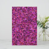 Mosaik Lila rosa Briefpapier (Stehend Vorderseite)
