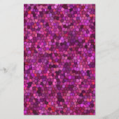 Mosaik Lila rosa Briefpapier (Rückseite)
