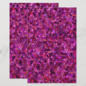 Mosaik Lila rosa Briefpapier (Vorne/Hinten)